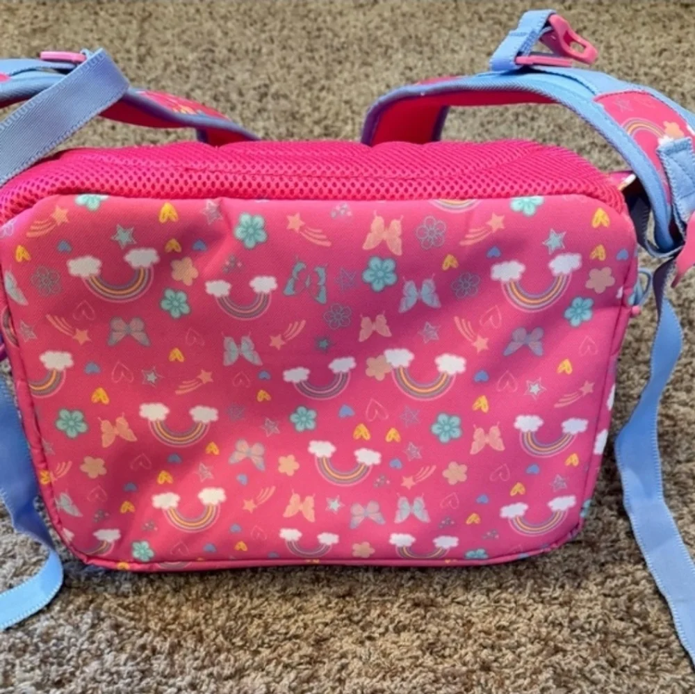 Bentgo Pink and Blue Rainbow & Butterflies Kids Backpack.
